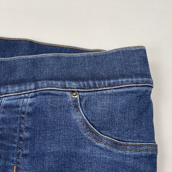 Spanx Distressed Ankle Skinny Jeans Women M Tummy Panel Stretch Denim 20203R - Picture 9 of 16